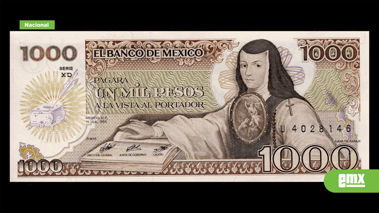 Éste es el billete de 1000 de Sor Juana que se vende ha El Mexicano