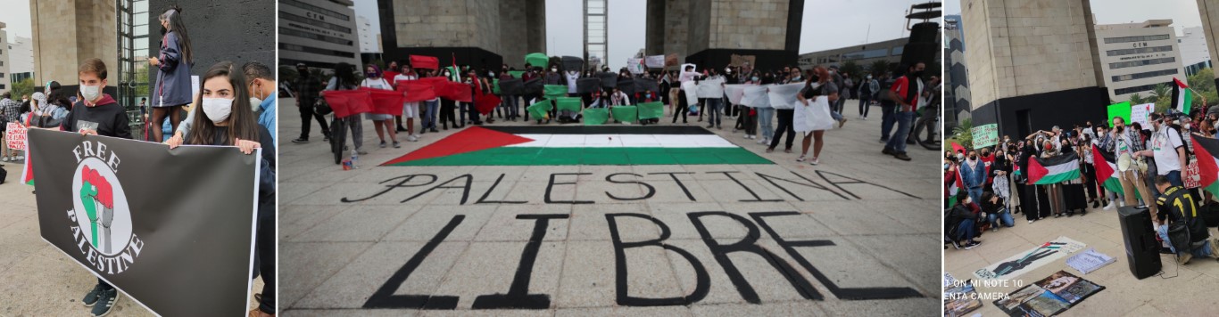 EMX-Protestan en CDMX contra el conflicto en la Franja de Gaza