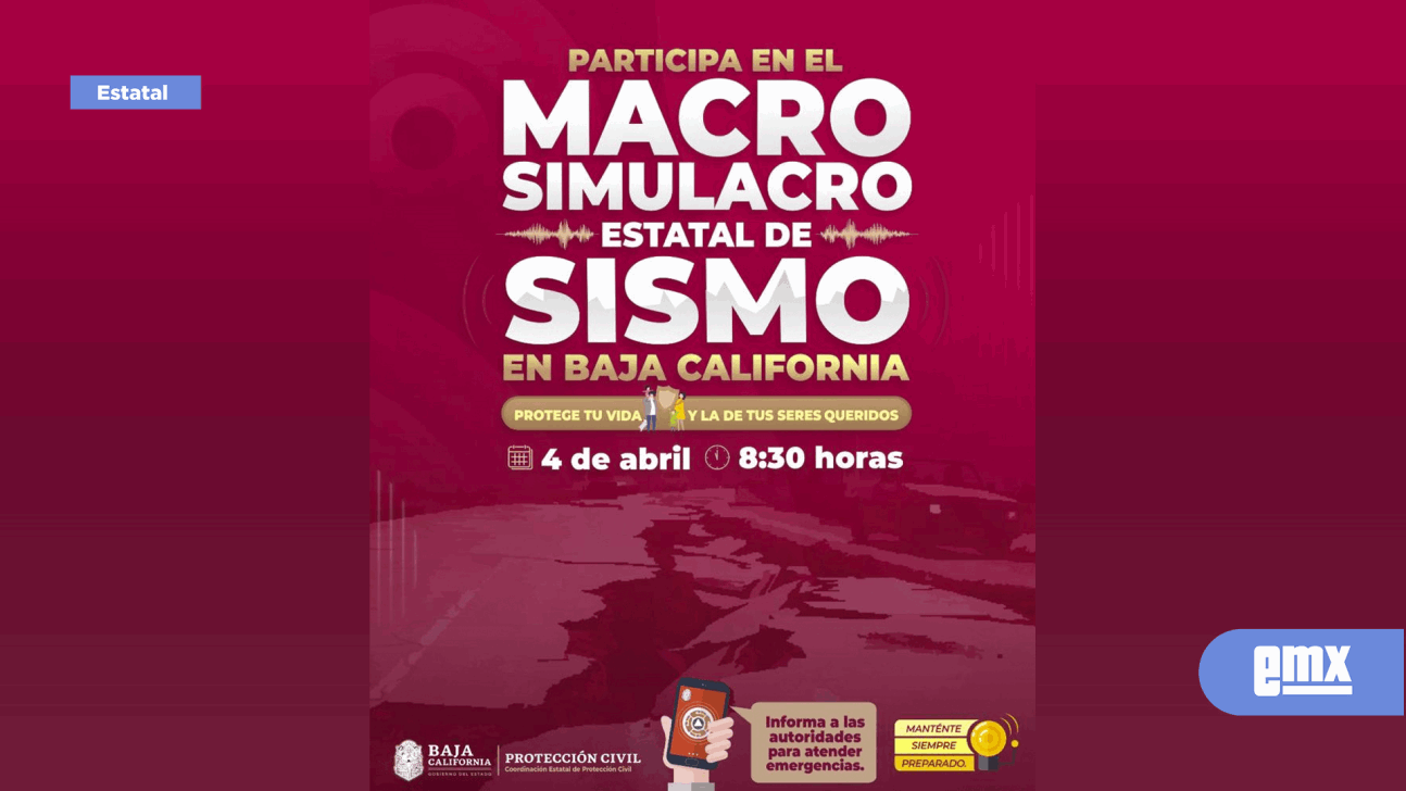 Invita a PC a participar en macro simulacro este 4 de abril – El Mexicano