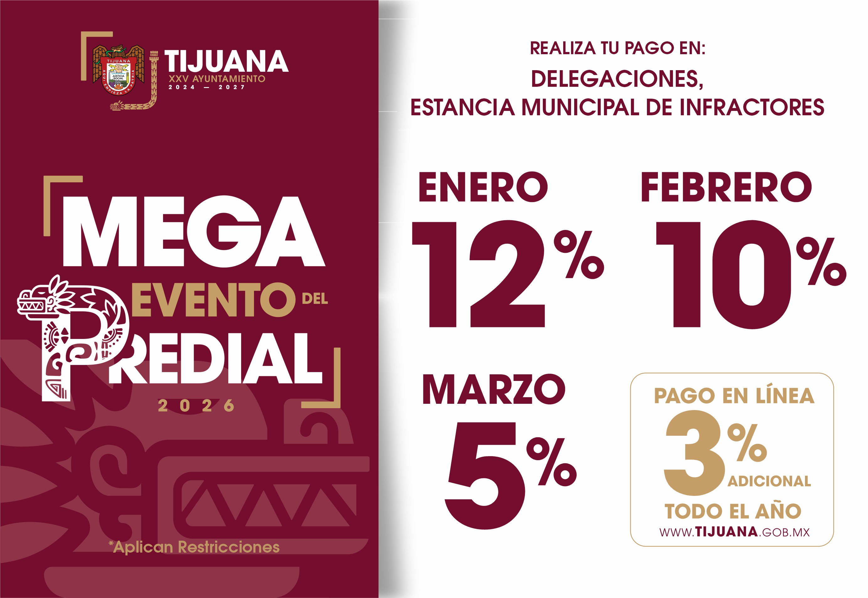 Tijuana Predial 2026 Enero