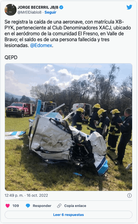 Desplome De Avioneta En Valle De Bravo Dejó Una Persona El Mexicano 9441