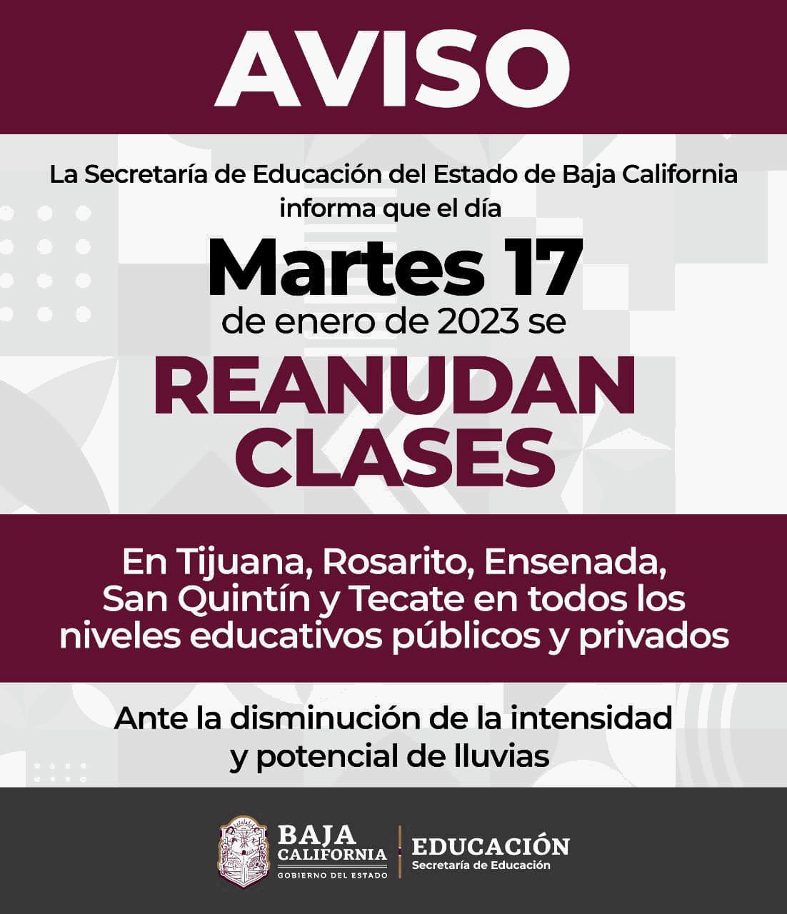 Se Reanudan Las Clases Este Martes De Enero En Todos El Mexicano