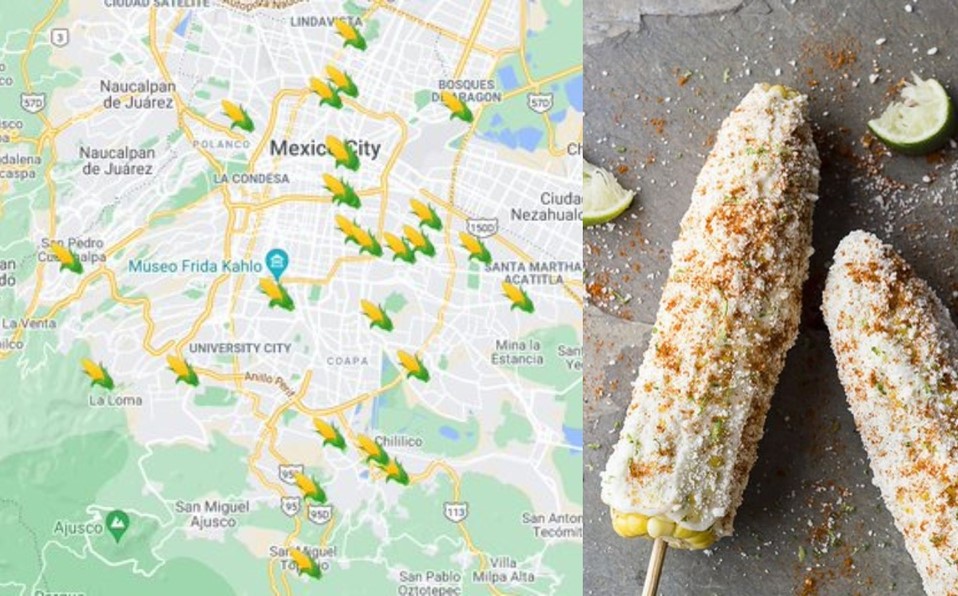 EMX-Crean mapa para que ubiques tu puesto de elotes más cercano en CDMX