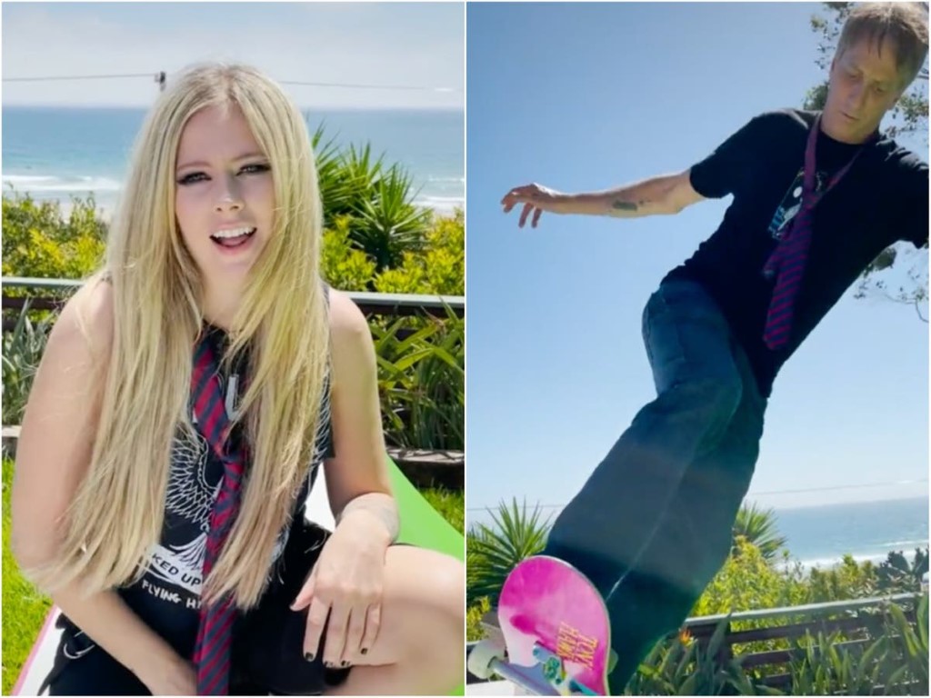 EMX-Avril Lavigne debuta en TikTok con ‘Sk8er Boi’ al lado de Tony Hawk