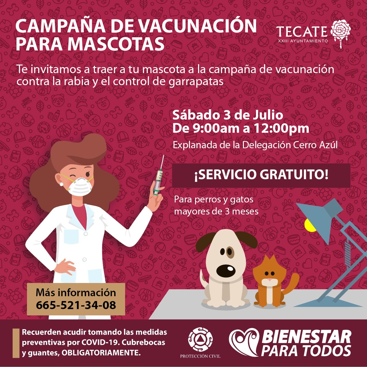 EMX-Campaña de vacunación para mascotas en Tecate