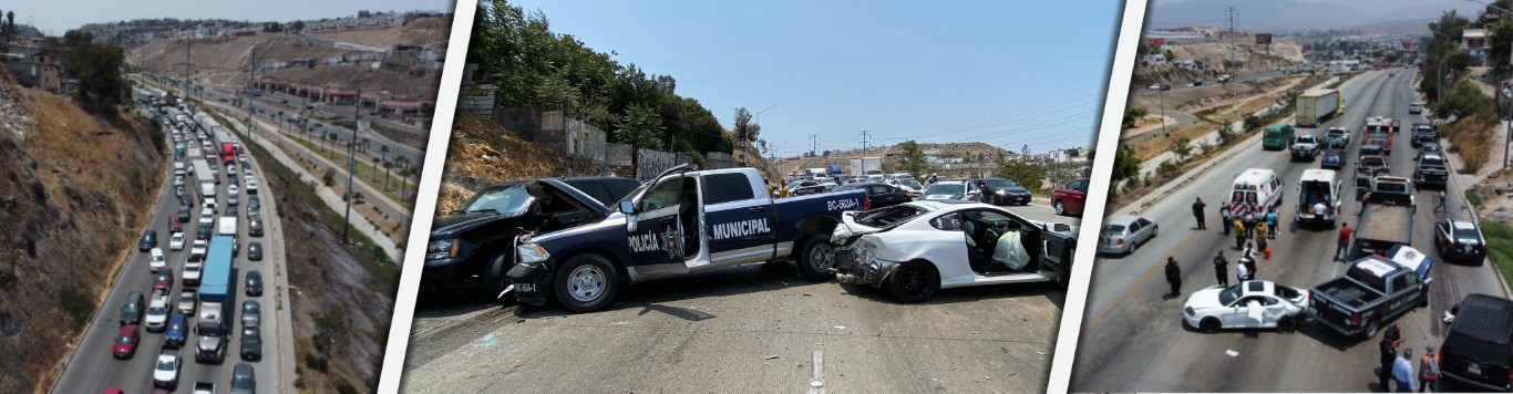 EMX-Reportan accidente vehicular en bulevar Salvador Rosas Magallón