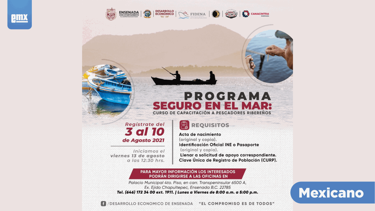 EMX-Impartirán curso de sobrevivencia marítima en Ensenada