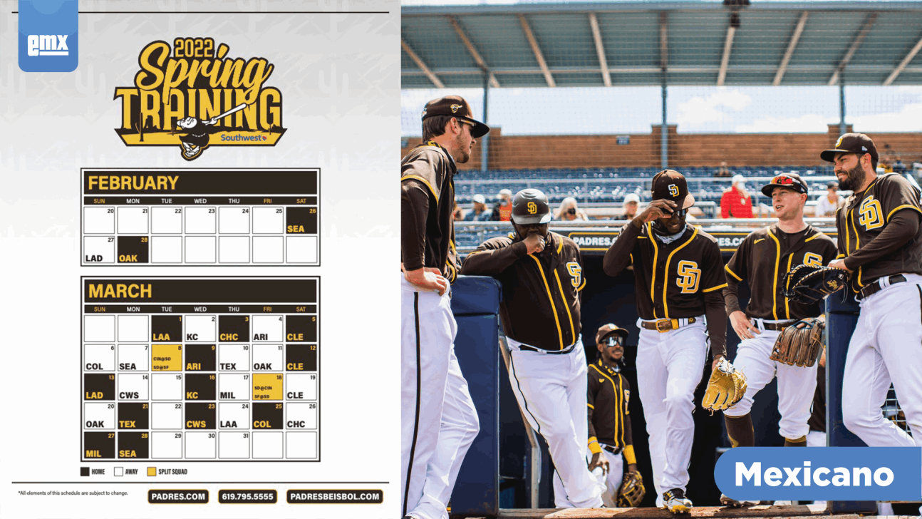 Anuncia Padres calendario para Spring Training 2022 El Mexicano