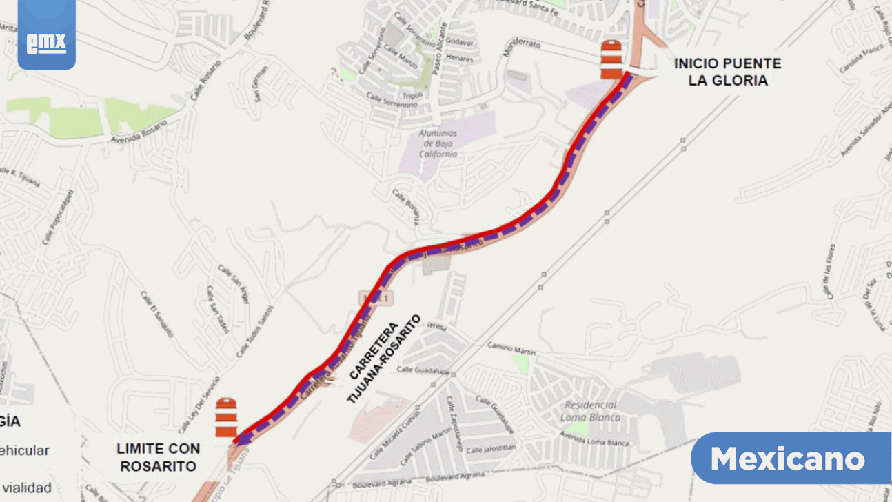 EMX-Exhortan a precauciones en carretera libre a Tijuana 