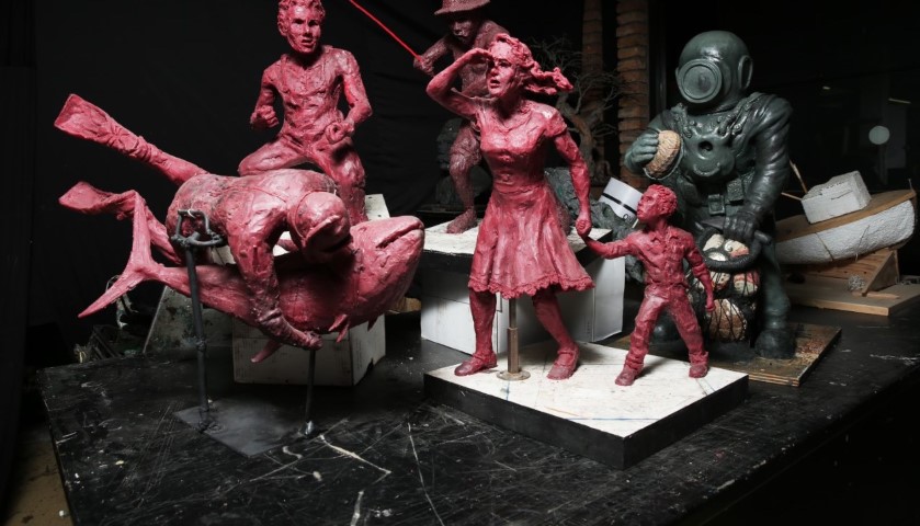 EMX-Siguen los trabajos de reparación del monumento al pescador 