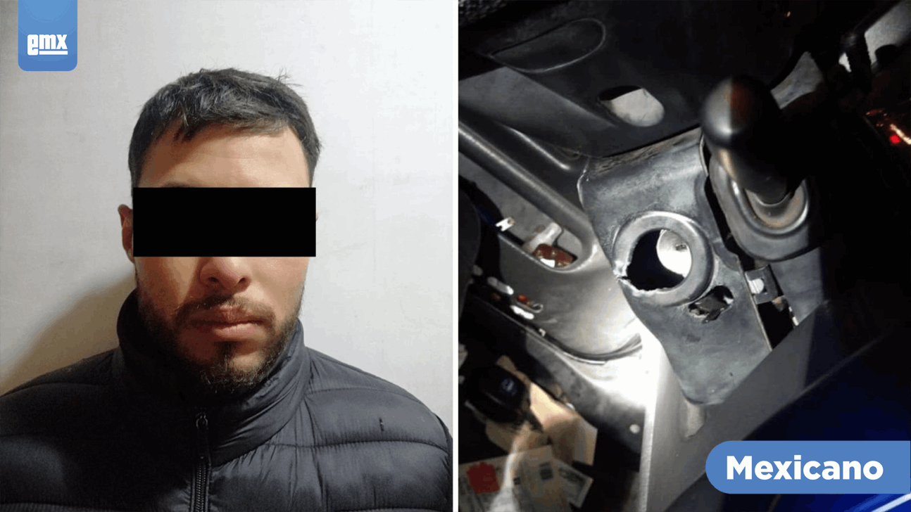 EMX-Detienen a hombre con auto robado