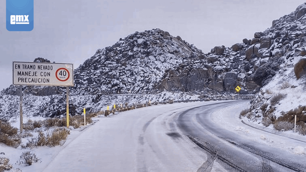 EMX-Cae nevada en La Rumorosa, se mantiene circulación