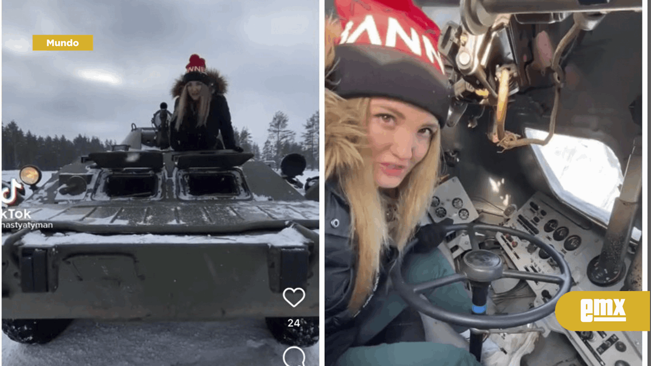 EMX-Video: Ucraniana explica cómo conducir tanques rusos abandonados