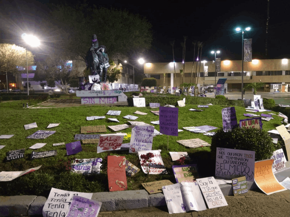 EMX-Así quedó Palacio Municipal de Mexicali, tras el paso de la protesta 8M