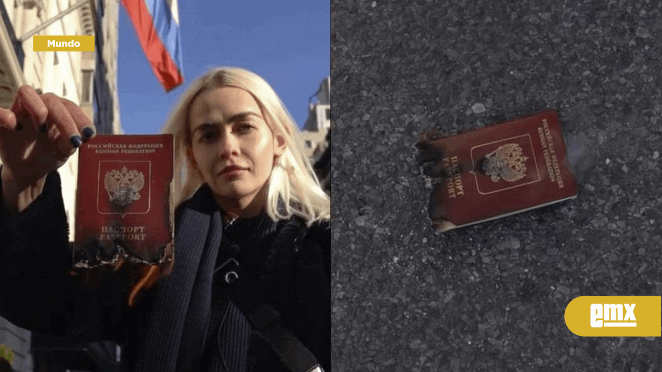 EMX-Artista rusa quema su pasaporte en protesta, lo vende como NFT por casi 21 mil pesos
