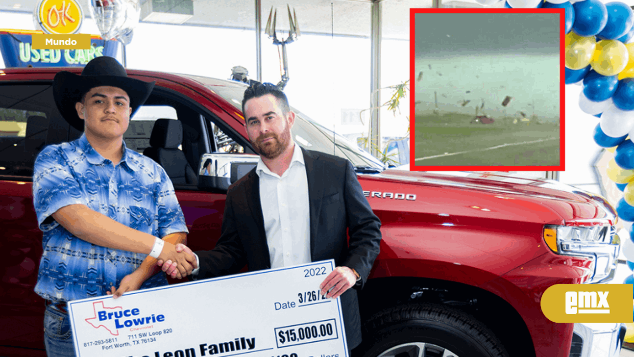 EMX-Regalan camioneta a joven atrapado en tornado en Texas