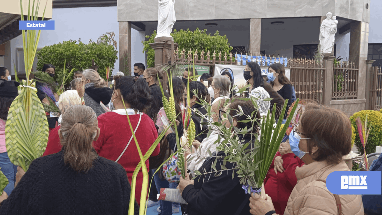 EMX-Celebración del Domingo de Ramos con la bendición de las palmas de feligreses