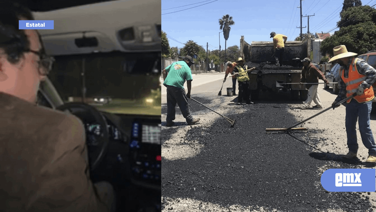 EMX-Alcalde de Tecate recorre las calles llenas de baches y se la mienta a él mismo
