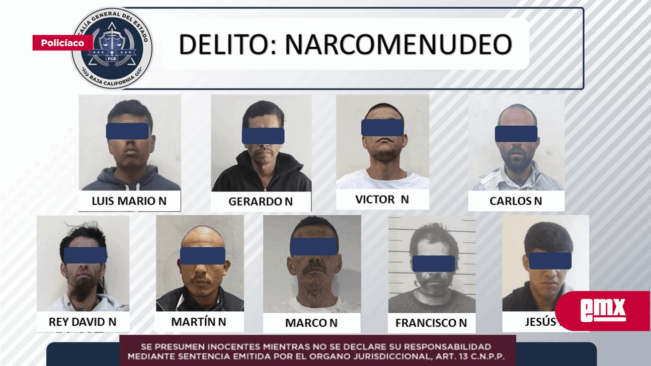 EMX-Vinculan a proceso a seis por posesión de droga en Tijuana