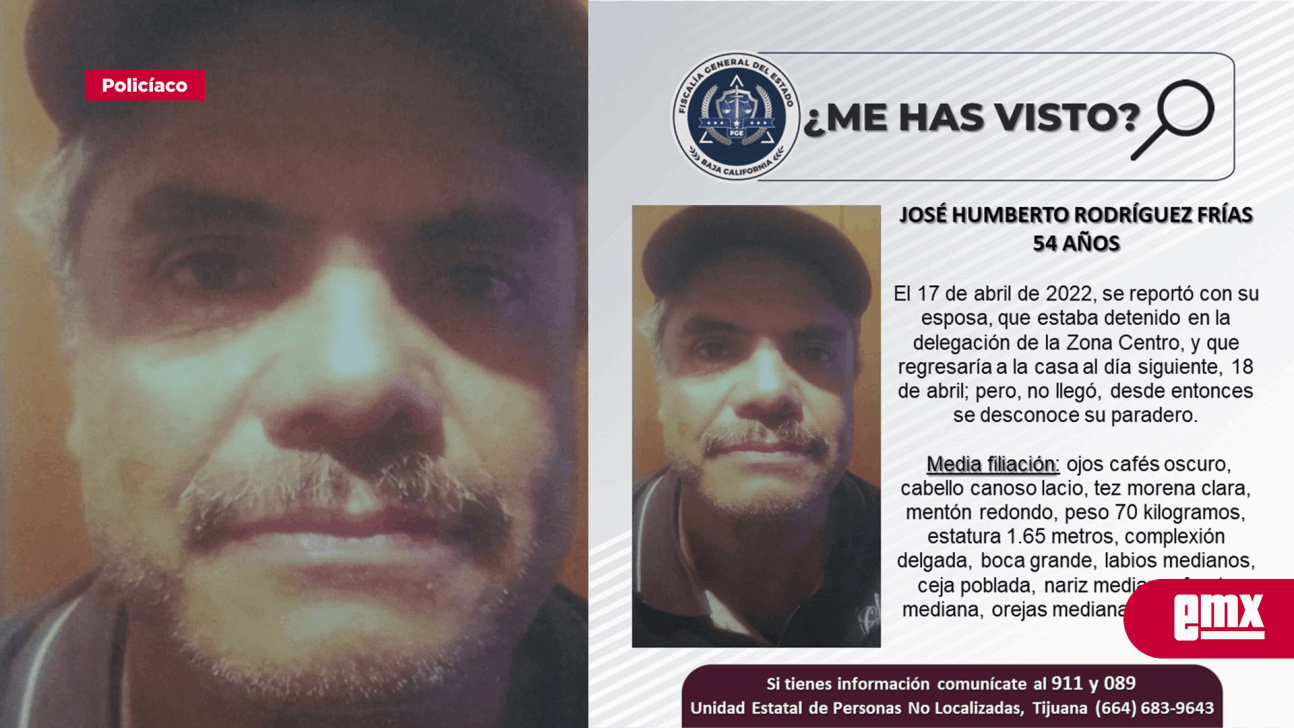 EMX-Pesquisa de hombre de 54 años, José Humberto Rodríguez Frías 