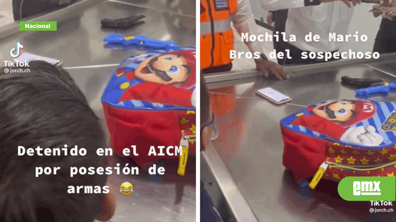 EMX-Niño es inspeccionado en aeropuerto por posesión de armas de juguete
