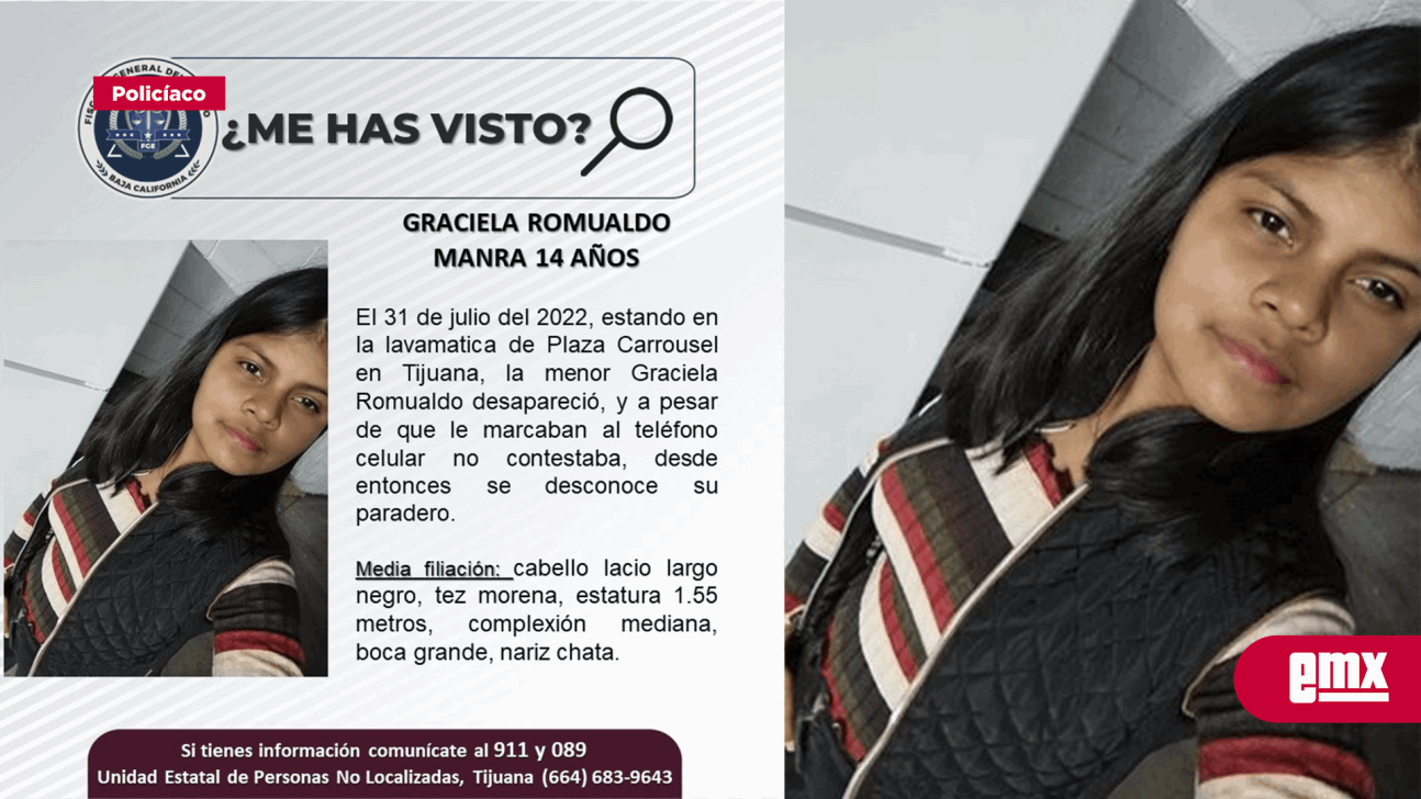 EMX-Pesquisa de adolescente de 14 años, Graciela Romualdo Manra 