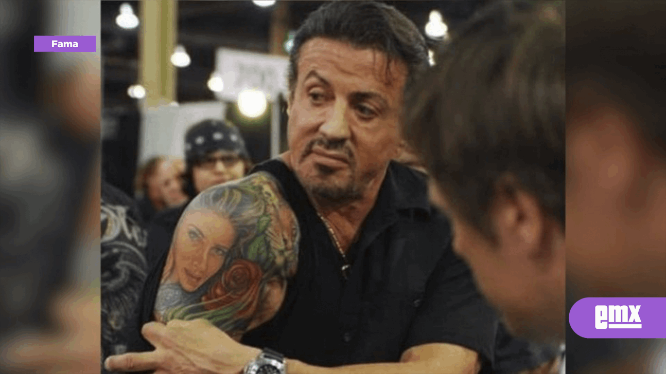 EMX-Tras divorcio, Sylvester Stallone cubre tatuaje de su mujer con imagen de su perro