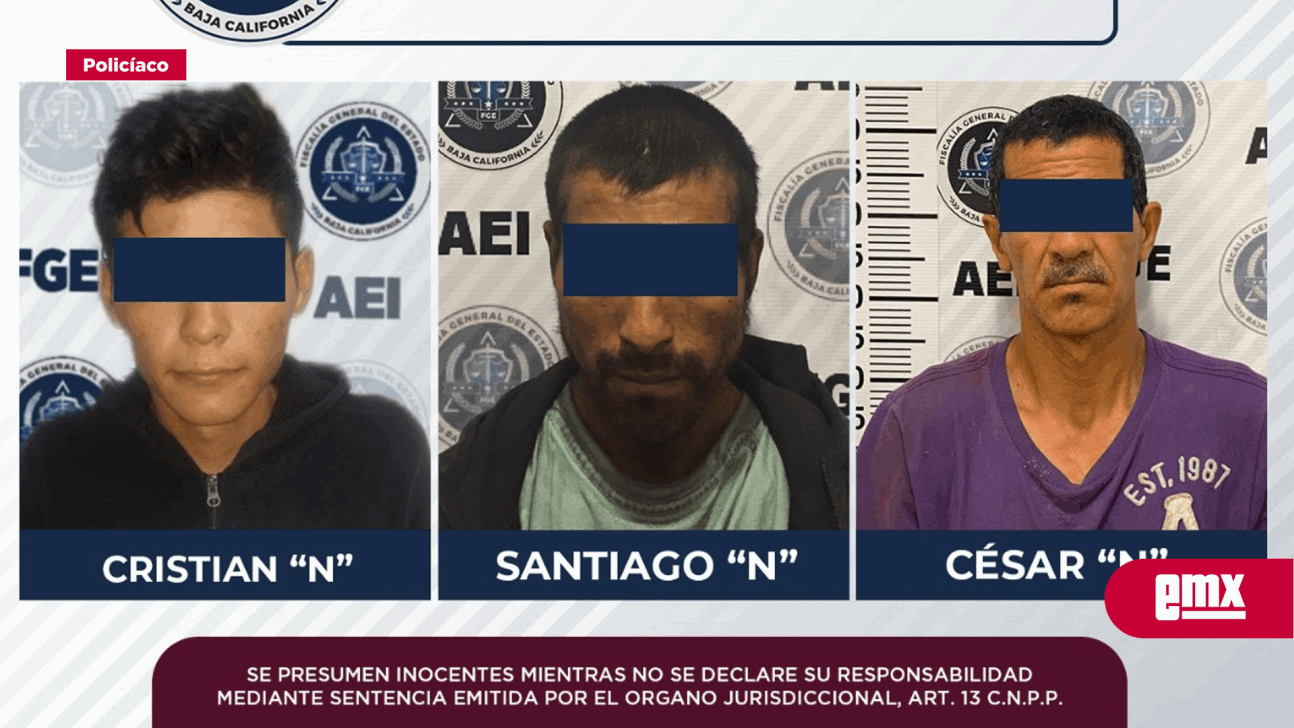 Aprehenden A Tres Sujetos Por Diversos Delitos En Tijuan... - El Mexicano