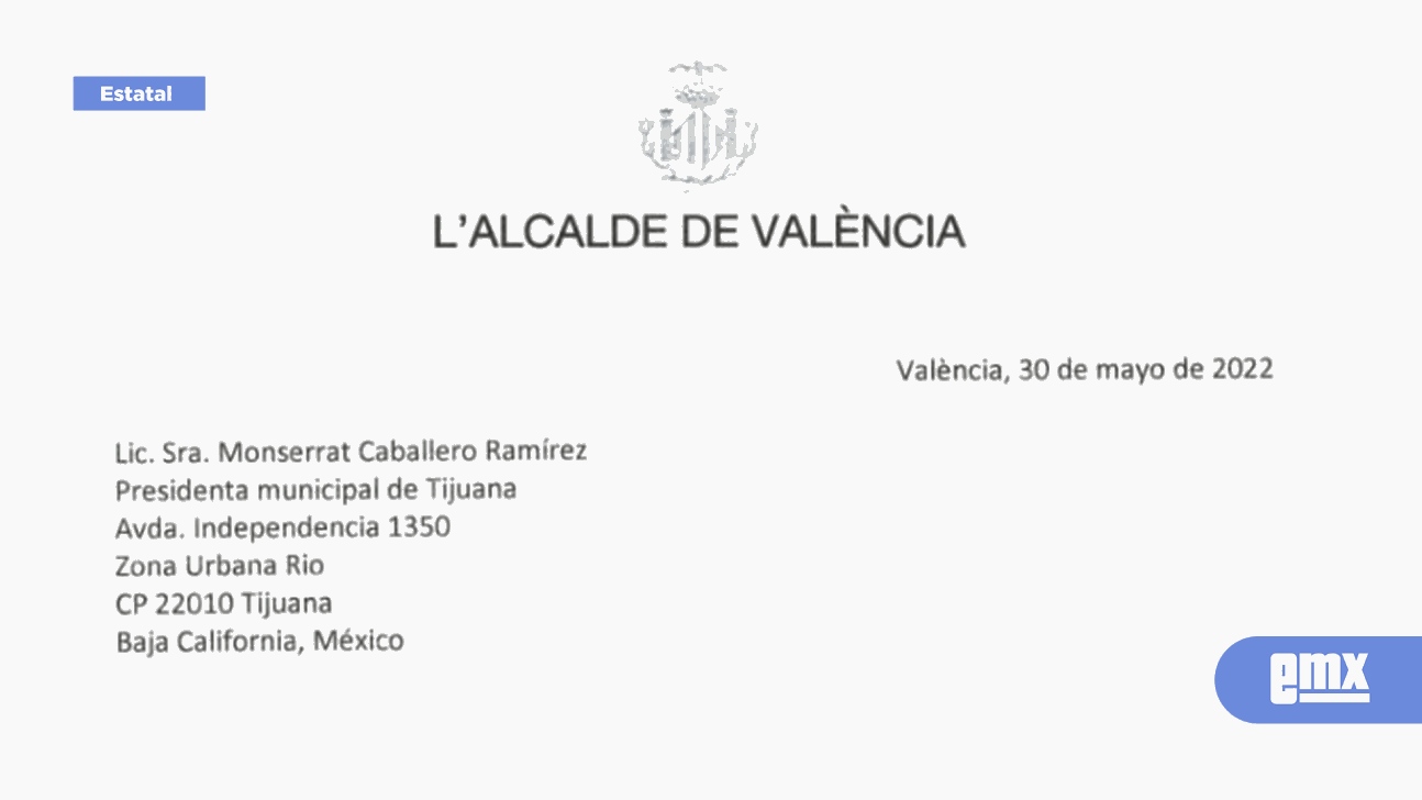 EMX-Invitan a Tijuana a encuentro de ciudades designadas "Capital mundial del diseño", en Valencia, España 