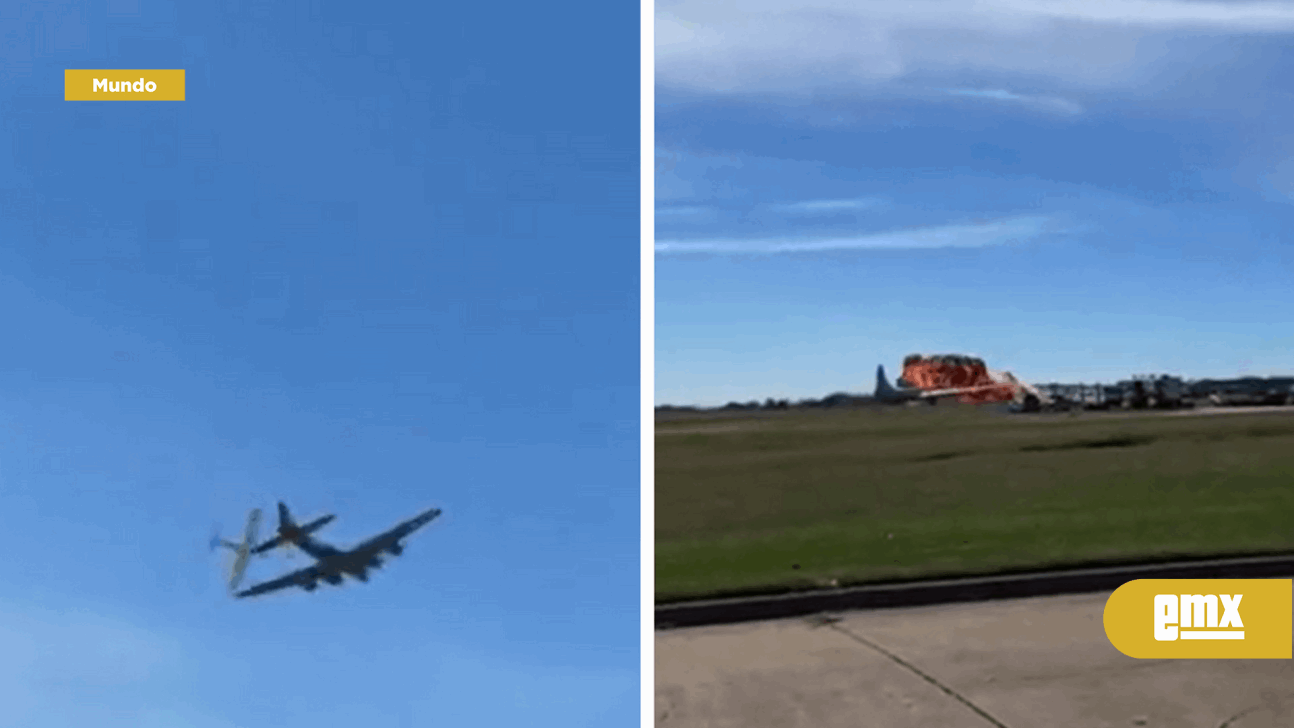 EMX-Aeronave militar y avioneta chocan durante exhibición en Dallas, Texas