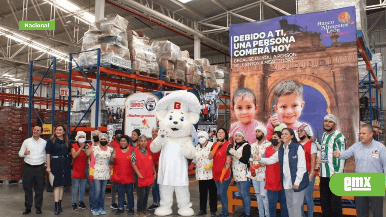 EMX-Bimbo México entrega paquetes de pan blanco a la Red de Bancos de Alimentos de México