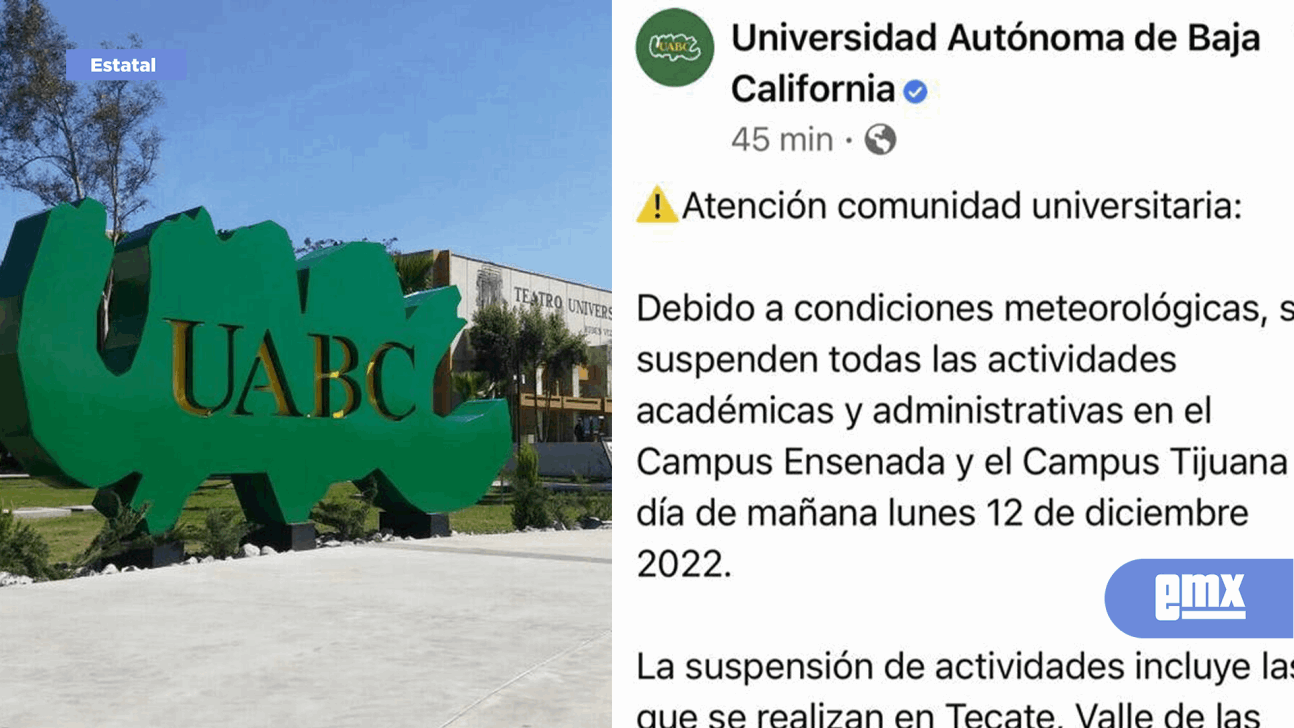 EMX-Anuncian universidades públicas  suspensión de clases