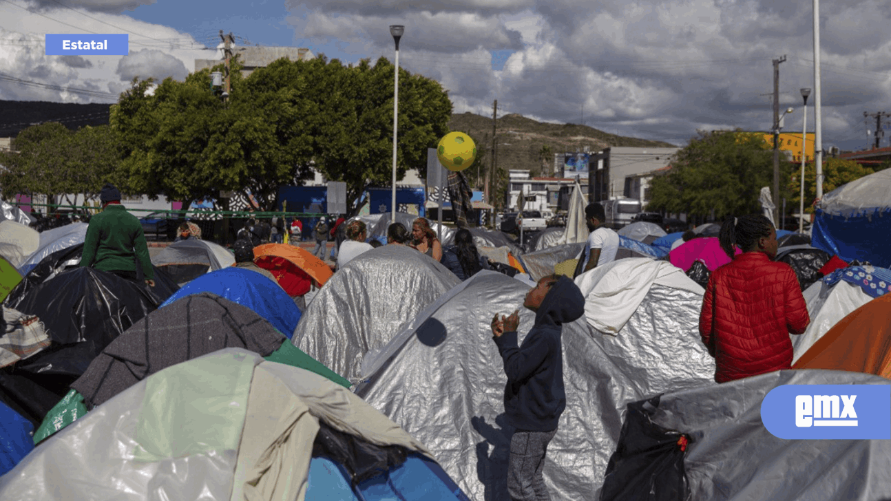 EMX-Prevén filas y campamento de migrantes en garitas  