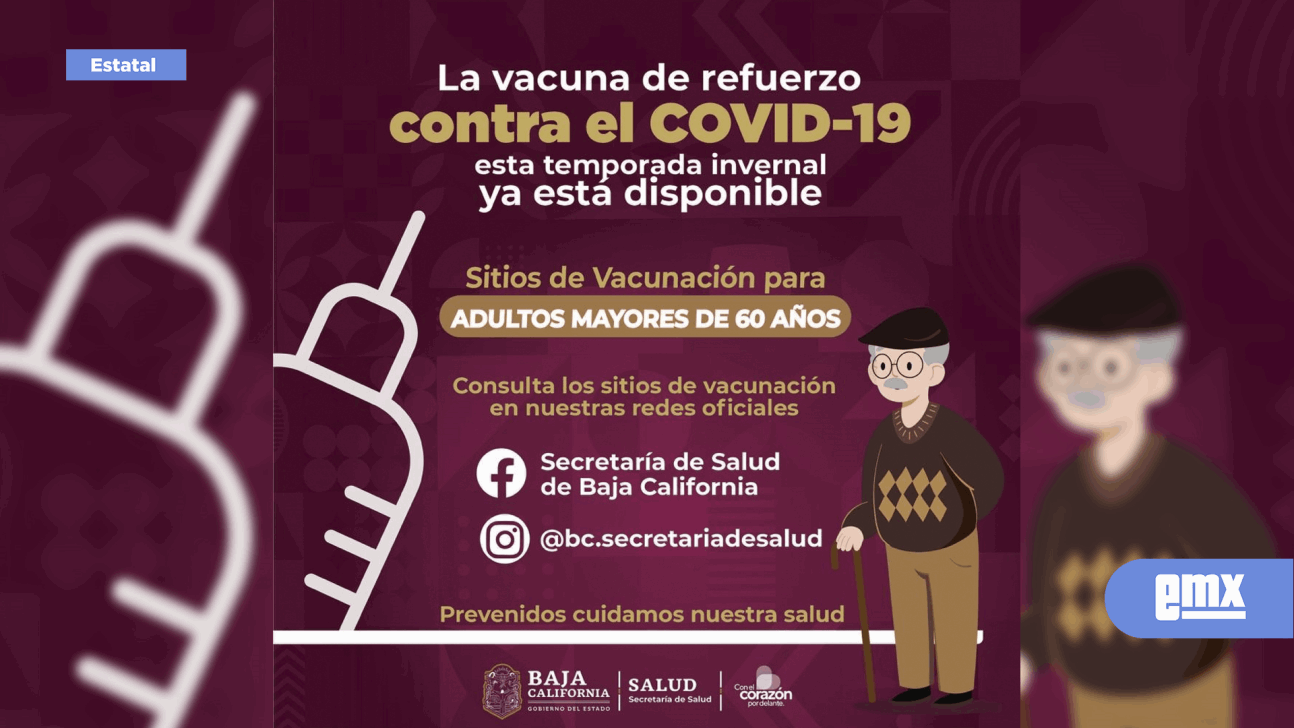 EMX-🔴 Lunes 19 de diciembre📍REFUERZO CONTRA EL COVID-19 💉 para adultos mayores 🧓🏼🧓🏽