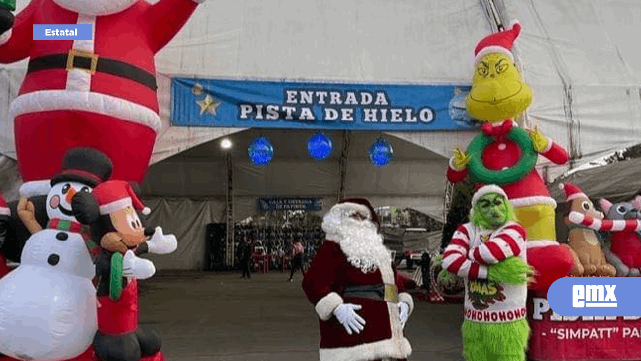 EMX-Ayuntamiento de Tijuana invita a disfrutar la pista de hielo en Parque Morelos 