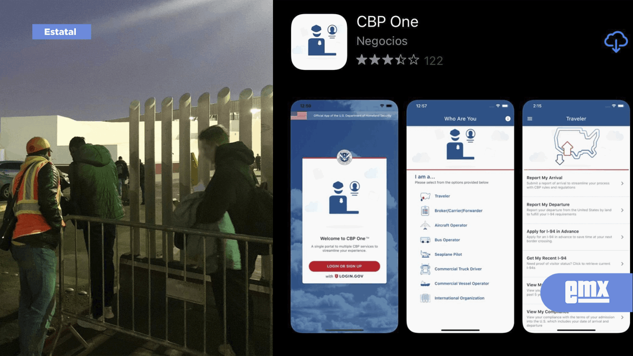 EMX-Ingresan los primeros 200 migrantes con aplicación CBP ONE 
