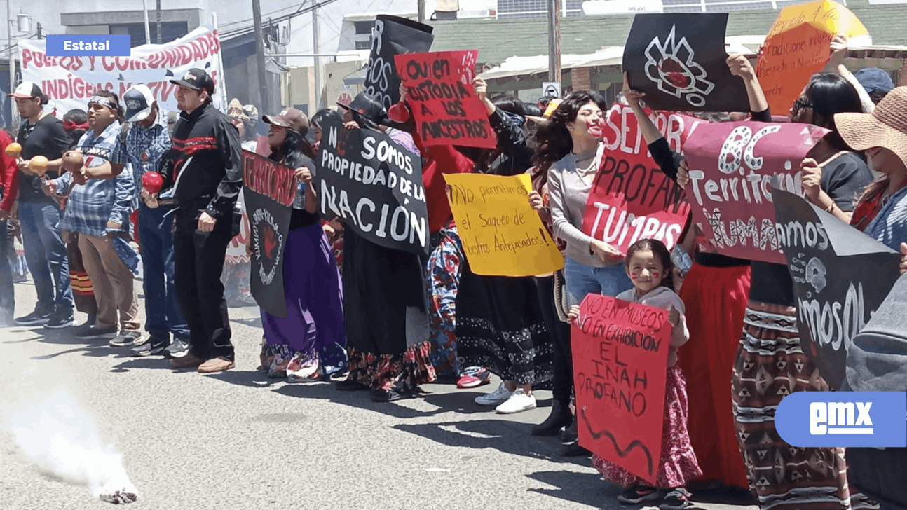 EMX-Realiza población indígena protesta pacífica en Ensenada