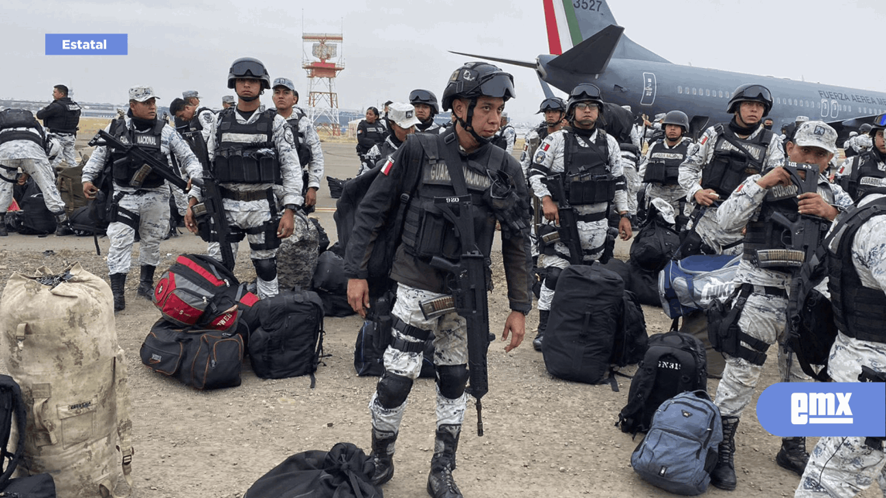 EMX-Alrededor de 500 elementos de la Guardia Nacional arribaron esta mañana a la Base Aérea Militar como refuerzo a la seguridad de Tijuana