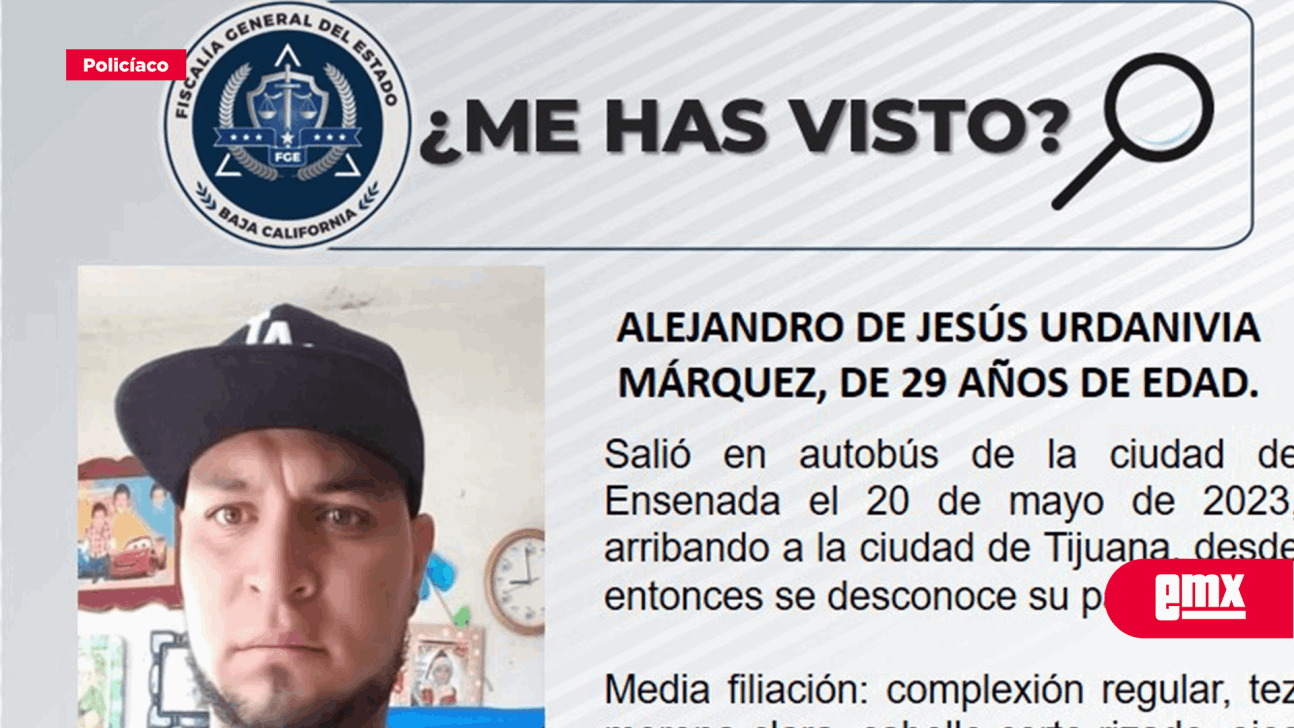EMX-Hombre viaja de Ensenada a Tijuana y desaparece