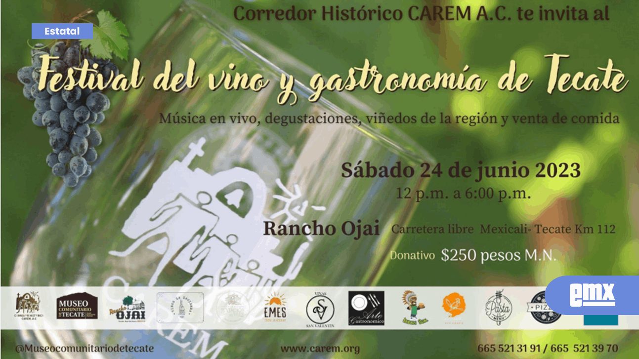 EMX-Invitan a Comunidad al Festival del Vino y la Gastronomía