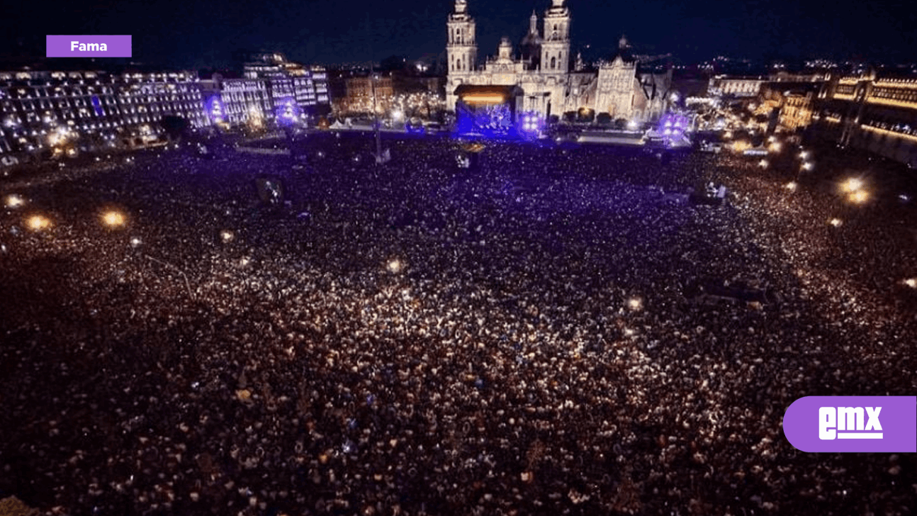 EMX-Fabulosos Cadillacs llenan el Zócalo de Ciudad de México con 300 mil personas
