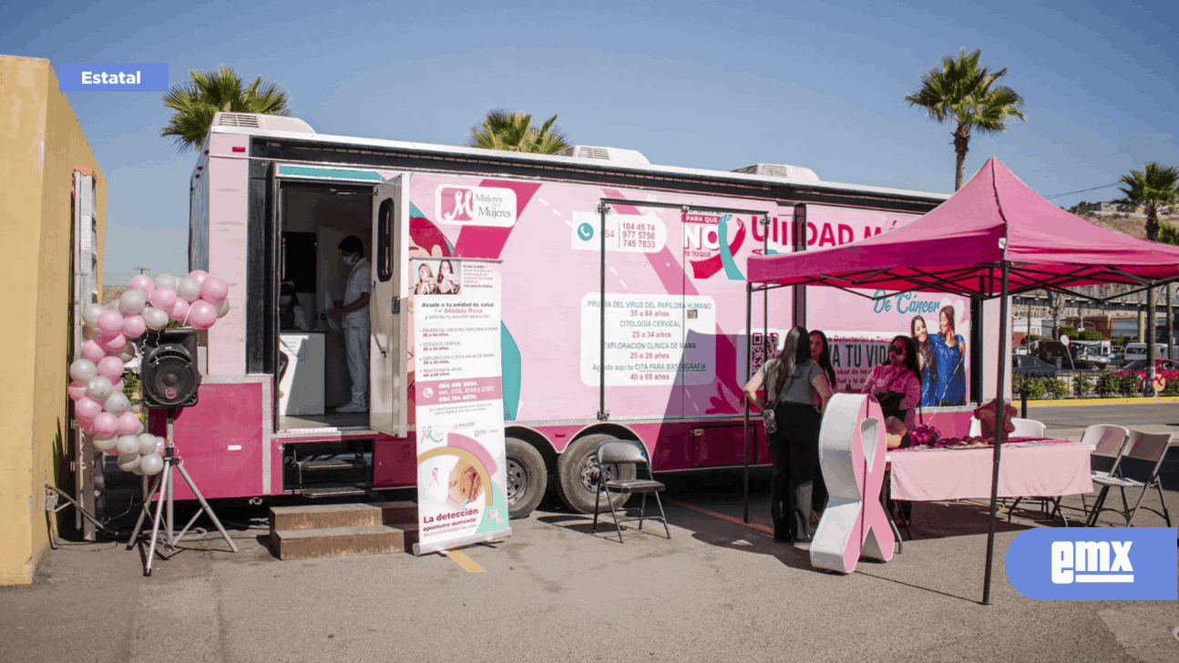 EMX-Instalan unidad de Módulo Rosa, en Macro Plaza del Insurgentes