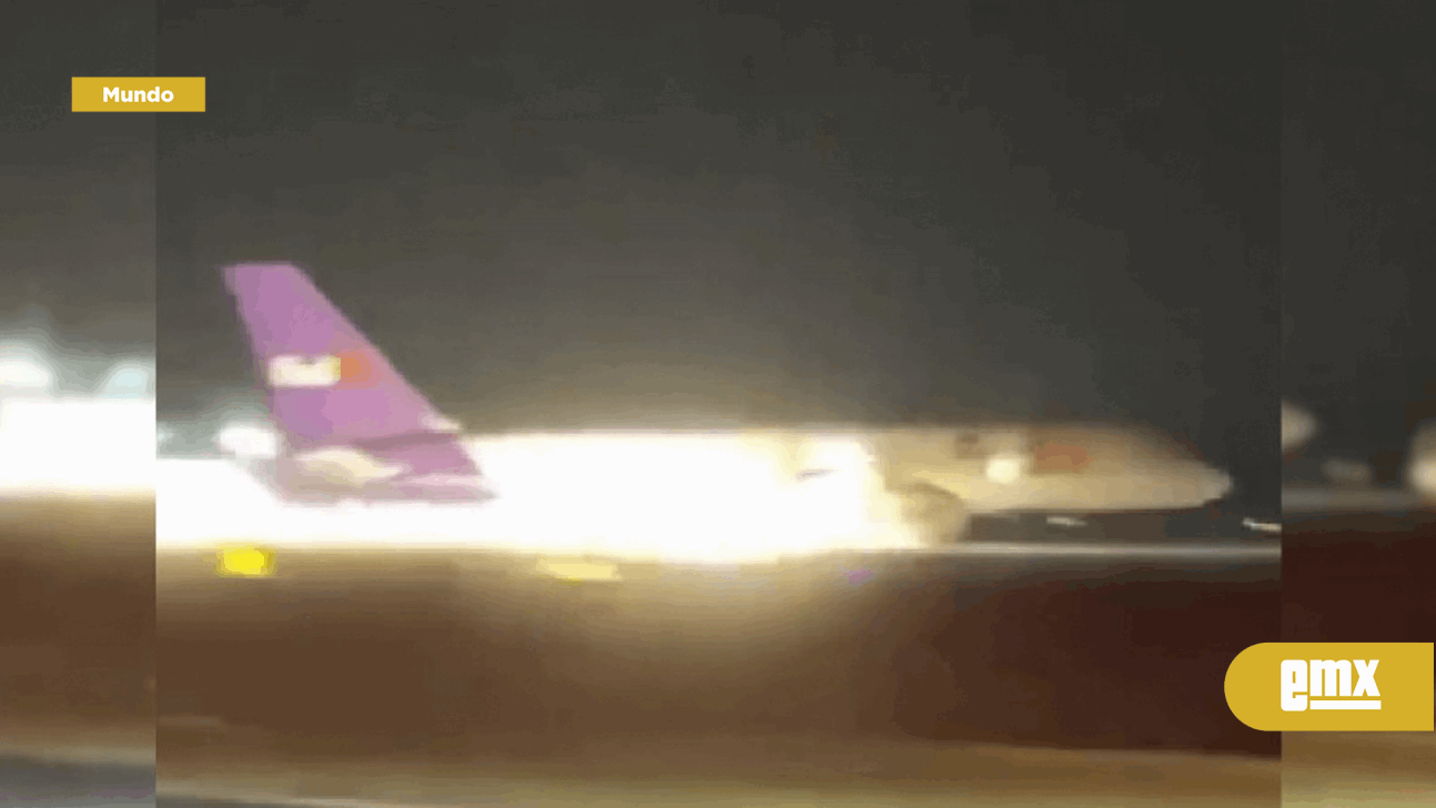 EMX-VIDEO. Avión de FedEx aterriza de emergencia, saca chispas… y sale de la pista