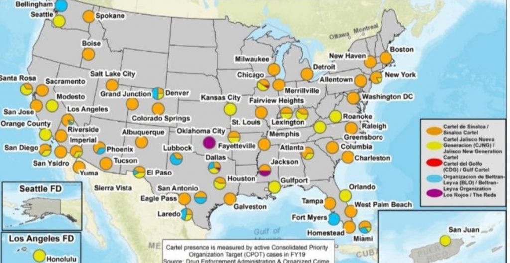 EMX-CNJG y Cártel de Sinaloa lideran la expansión de tráfico de droga en EU