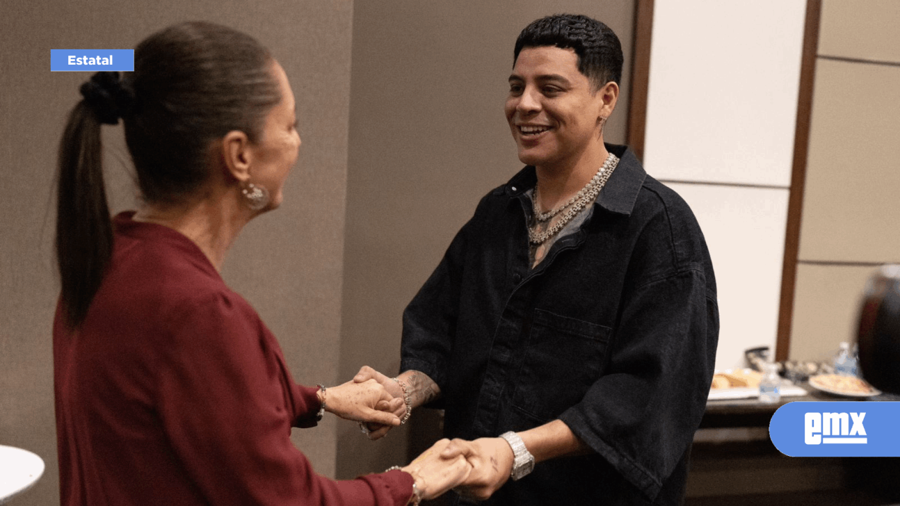 EMX-Claudia Sheinbaum y Eduin Caz de Grupo Firme Sorprenden con un Inesperado Encuentro