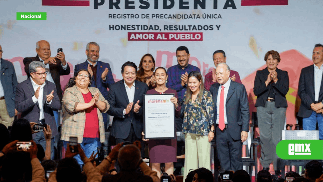 EMX-'¡Vamos a seguir haciendo historia!', Claudia Sheinbaum se registra como precandidata de la 4T a la Presidencia de México