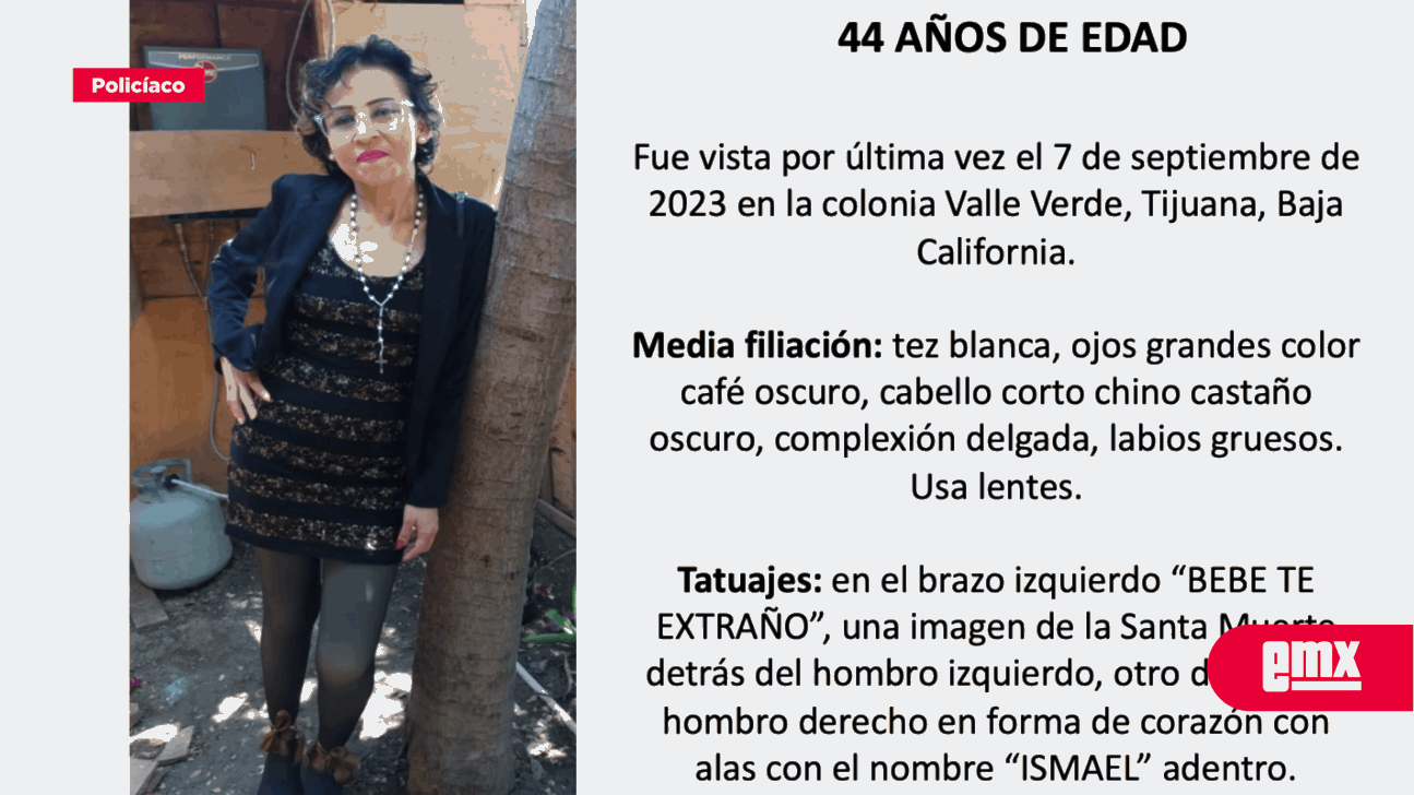 EMX-BUSCAN A MARÍA JULIETA CIFUENTES, DE 44 AÑOS