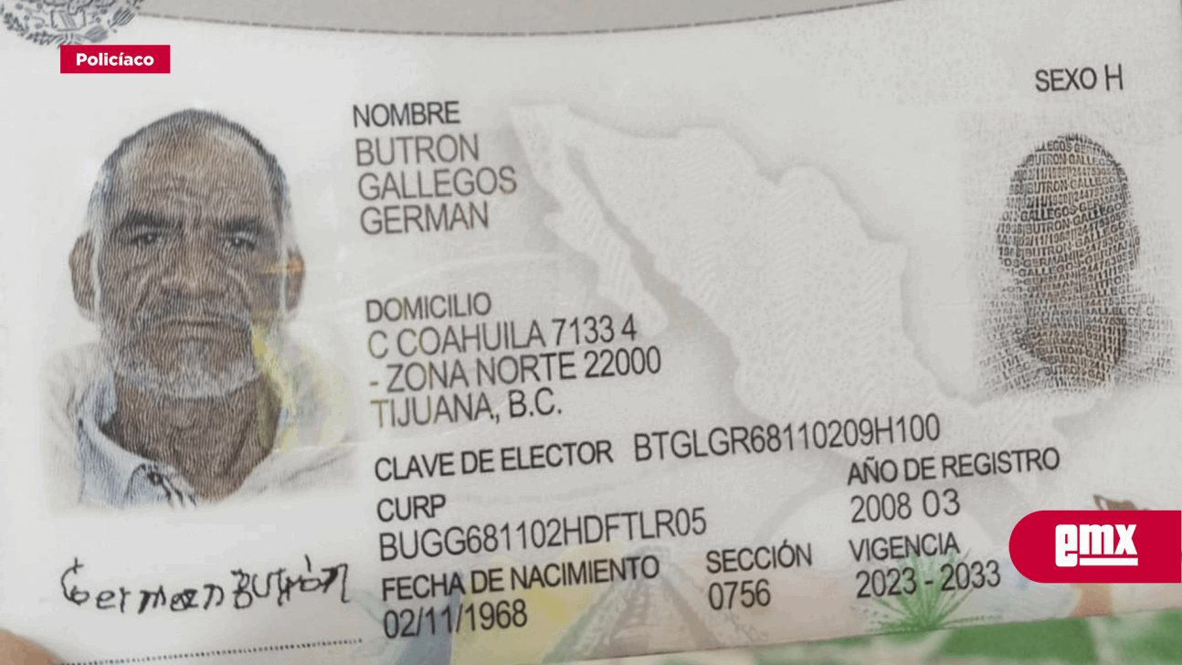 EMX-BUSCAN A FAMILIARES DEL SEÑOR GERMAN GALLEGOS