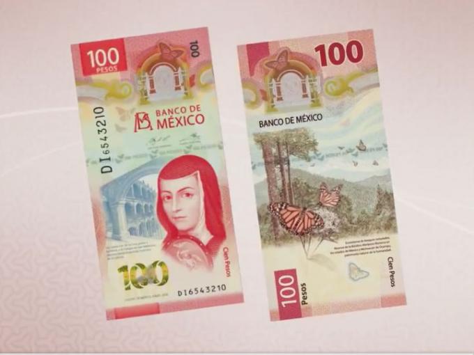 EMX-Billete de 100 pesos de Sor Juana gana como el mejor de 2020