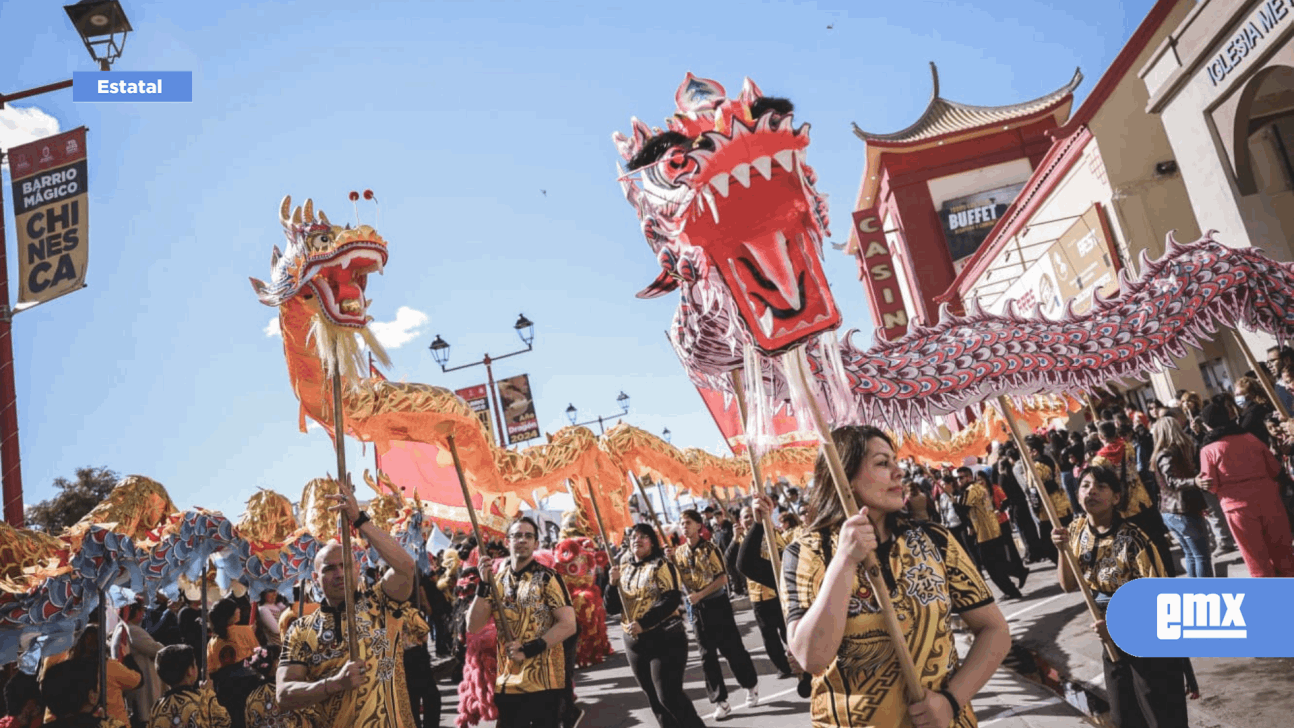 EMX-Celebran cachanillas Año Nuevo Chino con espectacular desfile en barrio chino